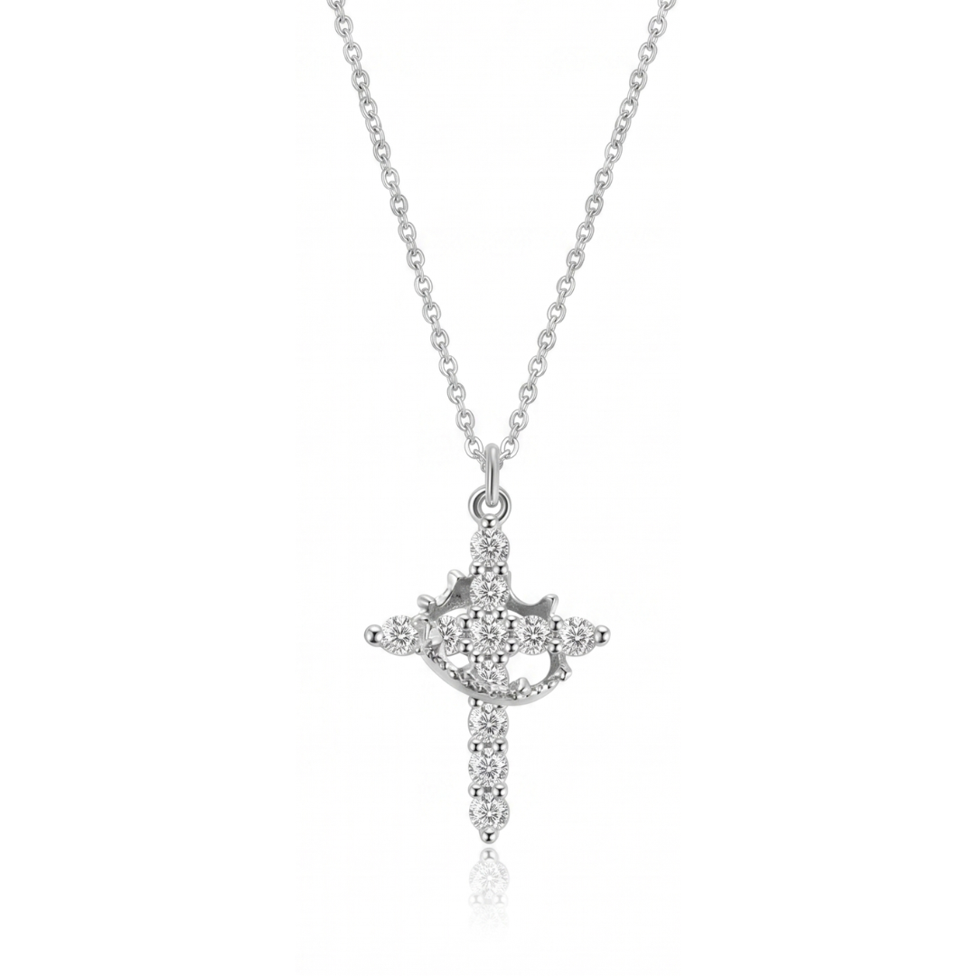 Crovana™ – Cross and Crown Faith Pendant