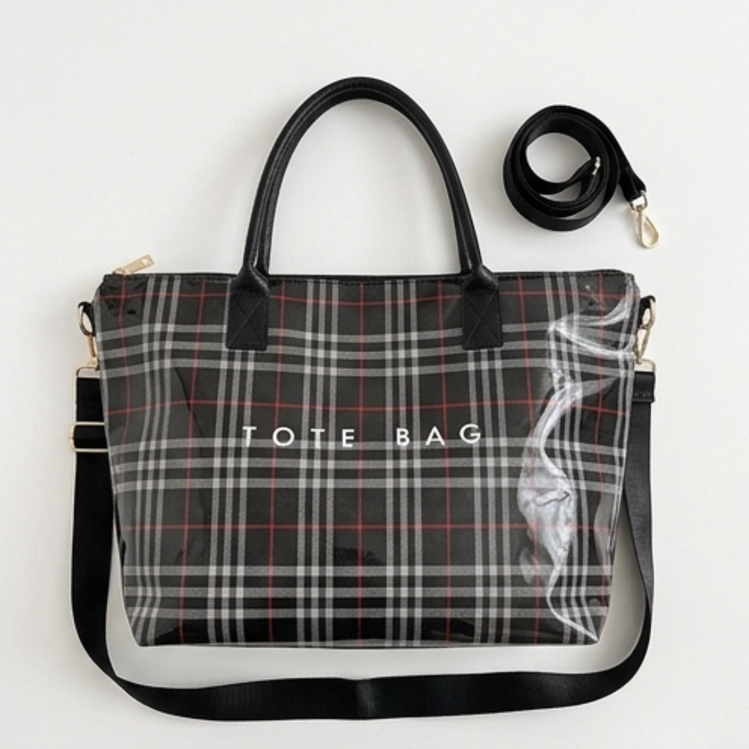 Carroway™ Glossy Checkered Tote Bag