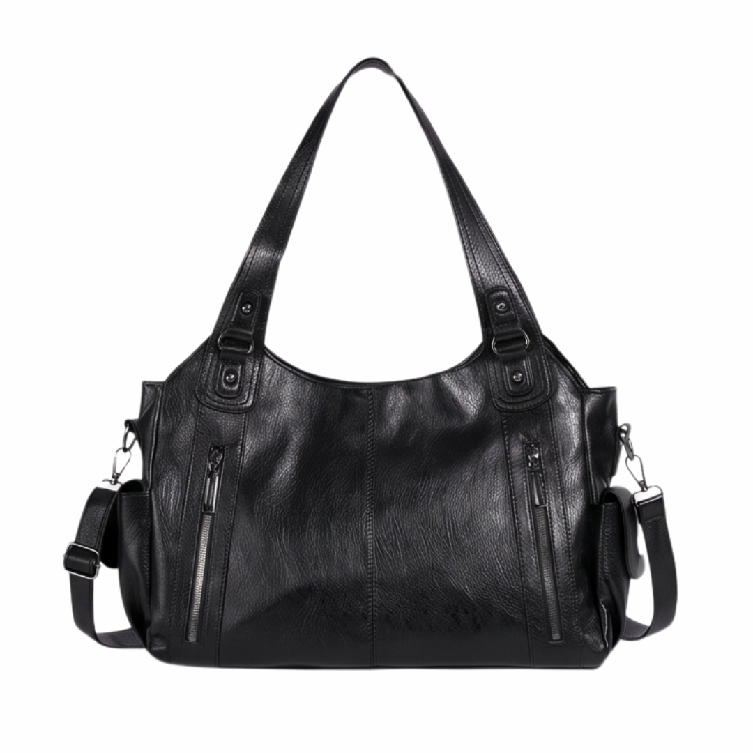 Noirvere™ — Slouchy Vegan Leather City Tote