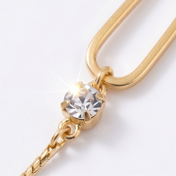 Lunavia™ – Woven Gold Crystal Drop Earrings