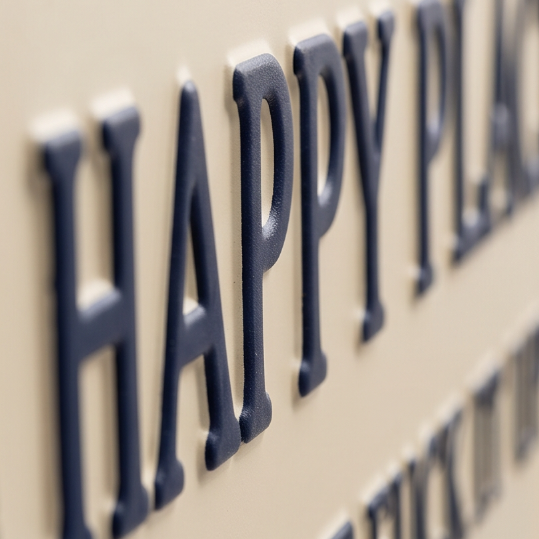 Hollyfield™ – Vintage Metal Happy Place Sign