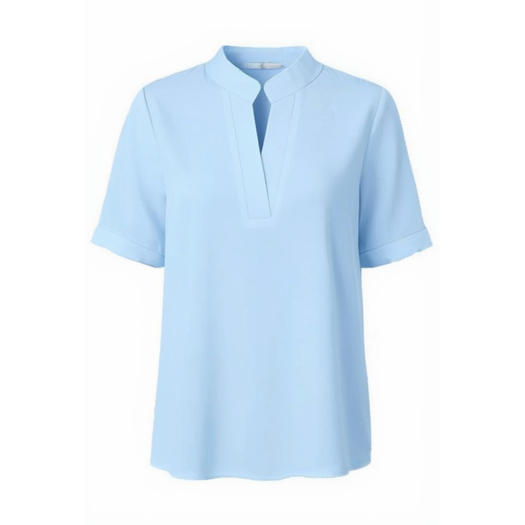 Lunavia™ – Notch V-Neck Blouse for Effortless Style