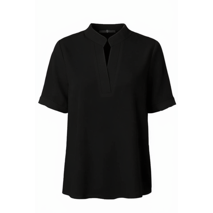 Lunavia™ – Notch V-Neck Blouse for Effortless Style