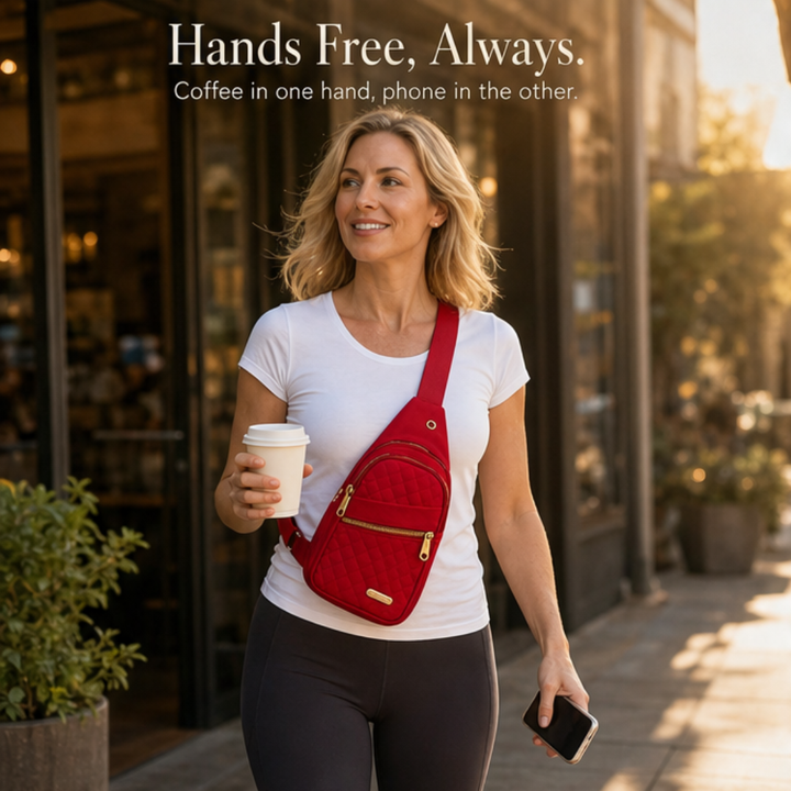 Velora™ – Quilted Crossbody Sling Bag