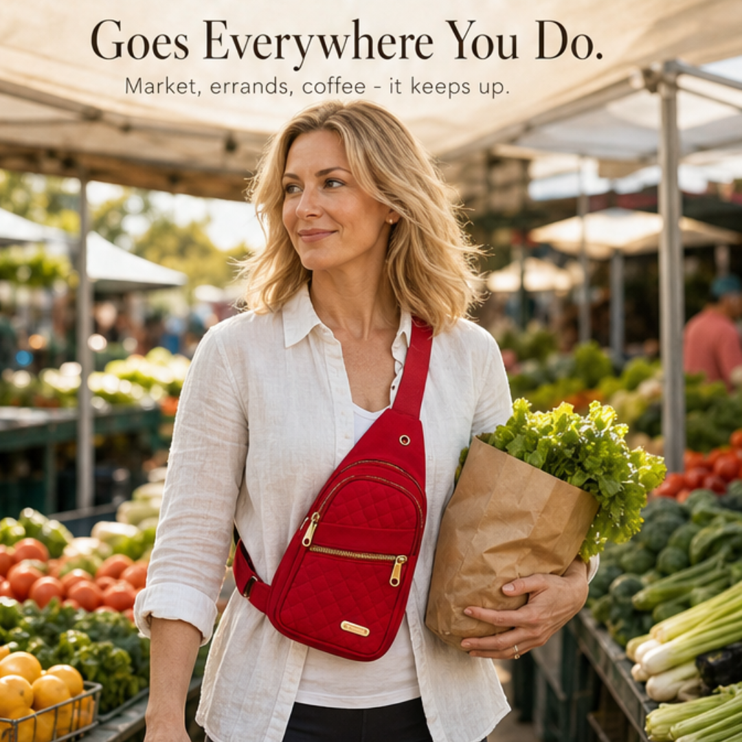 Velora™ – Quilted Crossbody Sling Bag