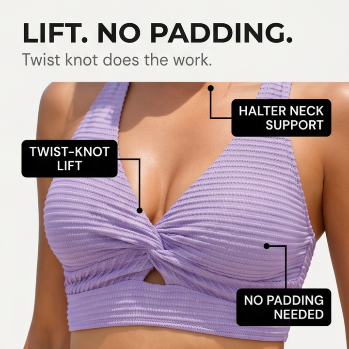 Mara™ – Ribbed Shaping Bikini with Coverage