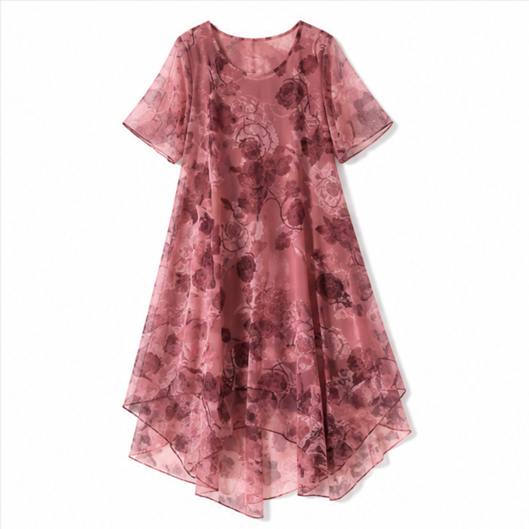 Florenza™ – Layered Chiffon Floral Dress