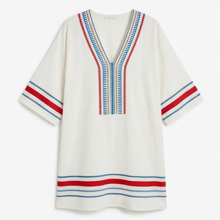 Sienna™ Embroidered Kaftan Mini Dress for Vacation