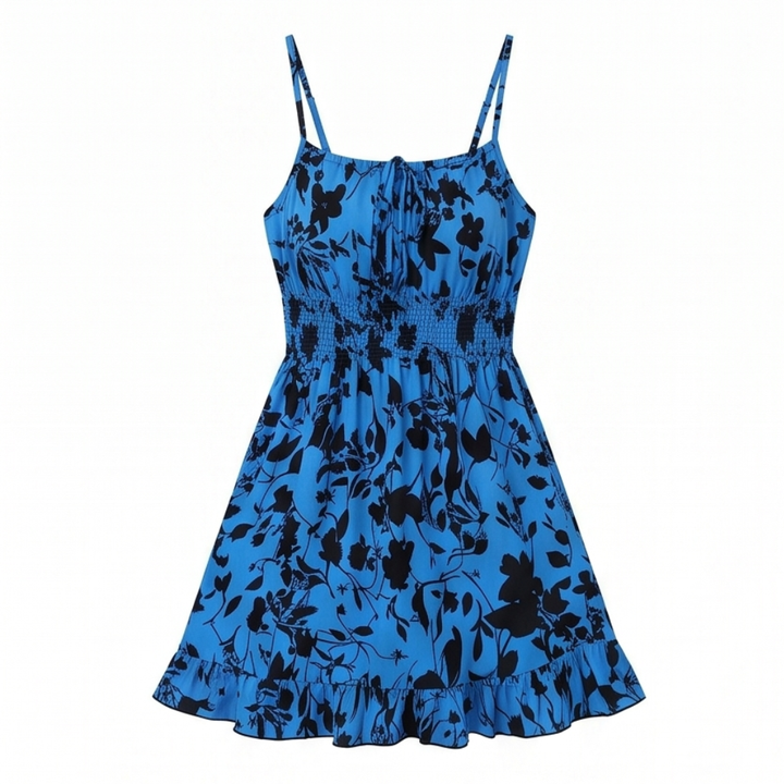 Soleia™ – Tie-Front Smocked Mini Sundress