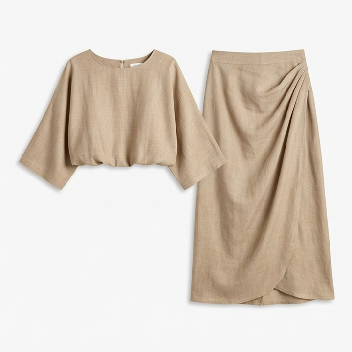 Lunavia™ Kimono Sleeve Two-Piece Set for Effortless Elegance