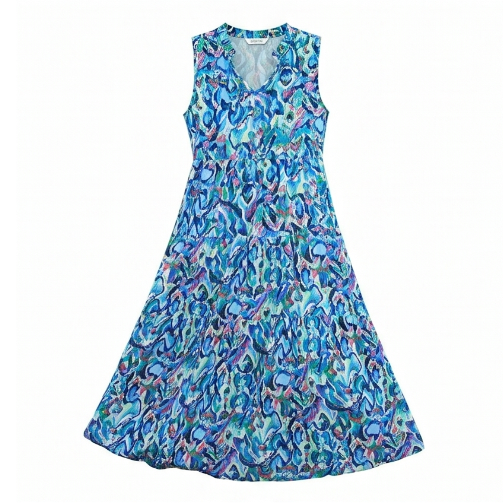 Soleia™ – Tiered Boho Midi Dress for Effortless Summer Days