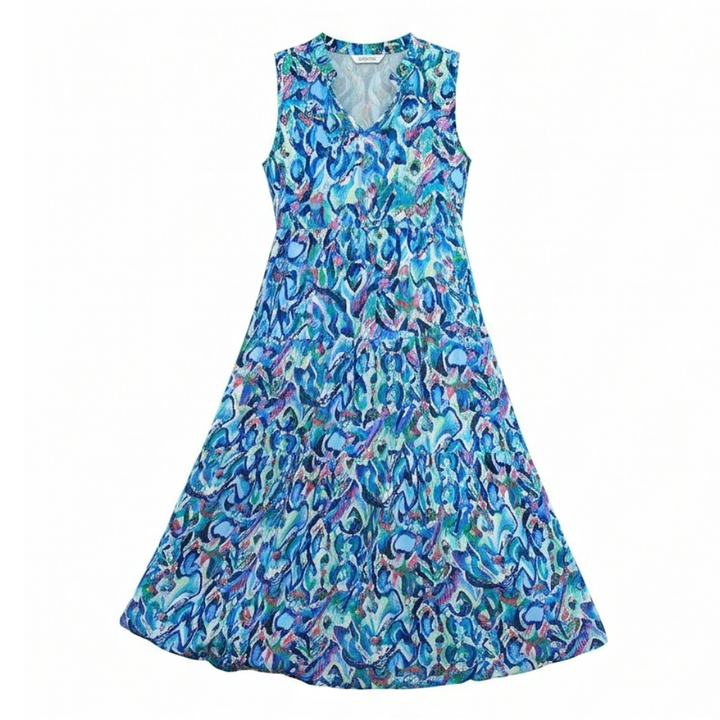 Soleia™ – Tiered Boho Midi Dress for Effortless Summer Days