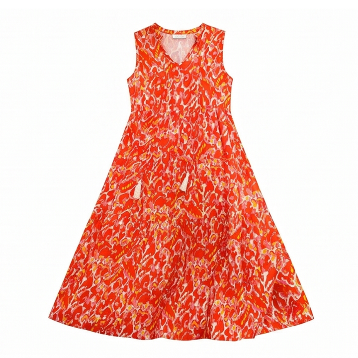 Soleia™ – Tiered Boho Midi Dress for Effortless Summer Days