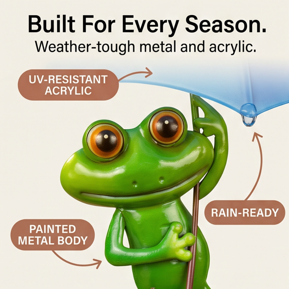 Magic Frog™ – Solar Garden Lamp with Bird Feeder