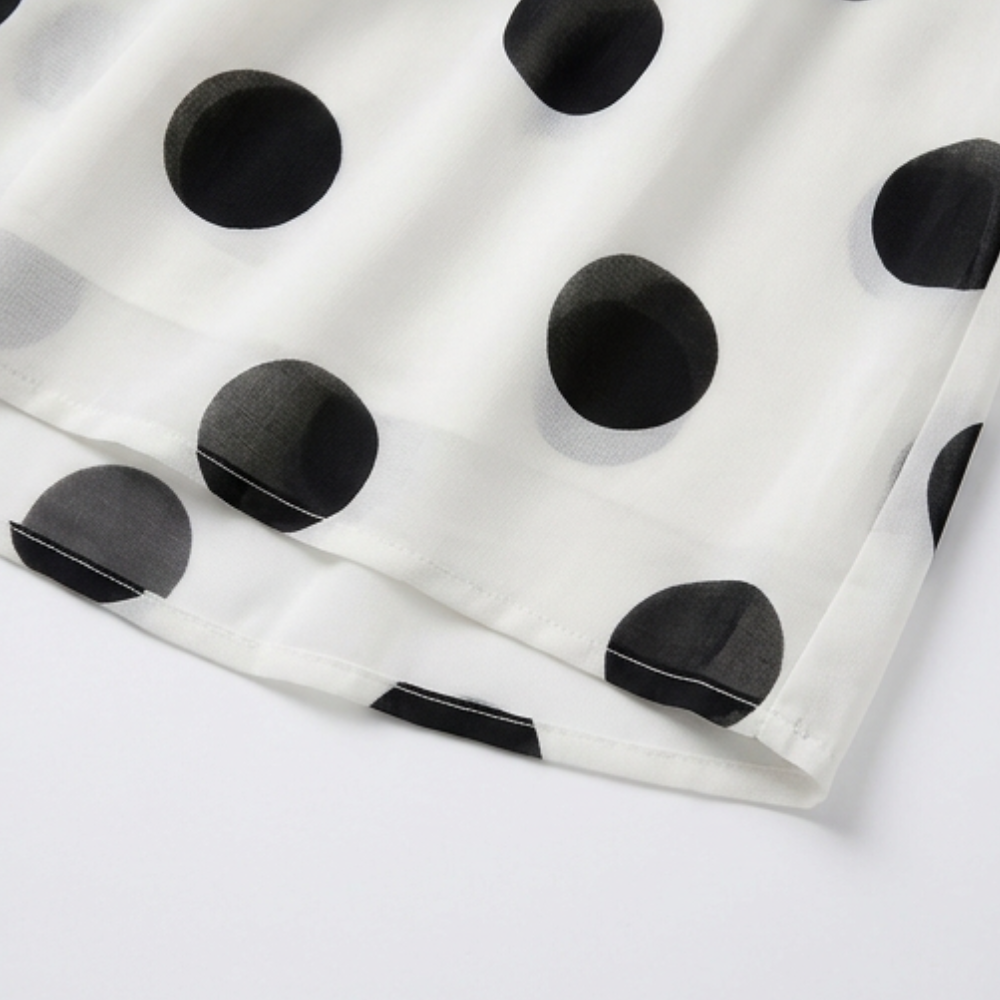 Soliana™ – Sheer Tiered Polka Dot Dress