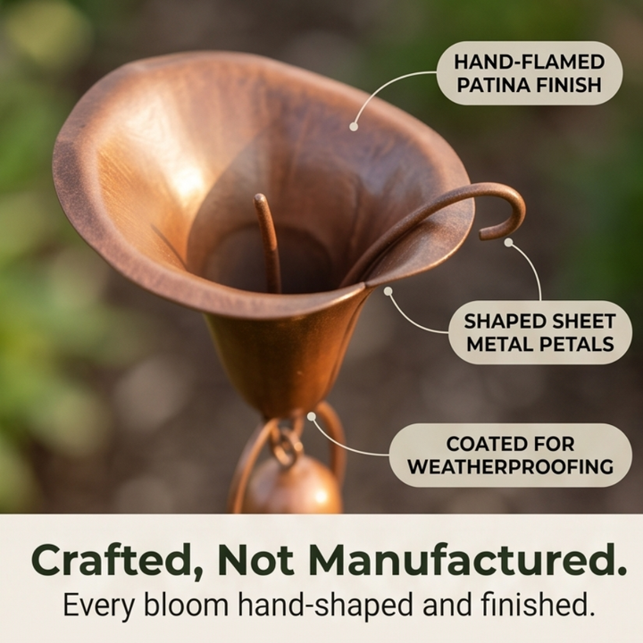Lyralea™ – Calla Lily Garden Stake with Bell Chimes