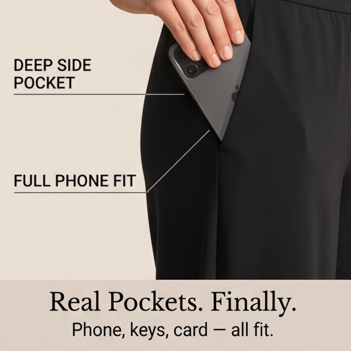 Lunavia™ Wide-Leg Tulip-Hem Capri Pants with Pockets