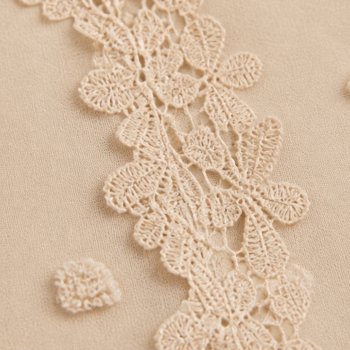 Florenza™ Jacquard Crochet-Lace V-Neck Blouse