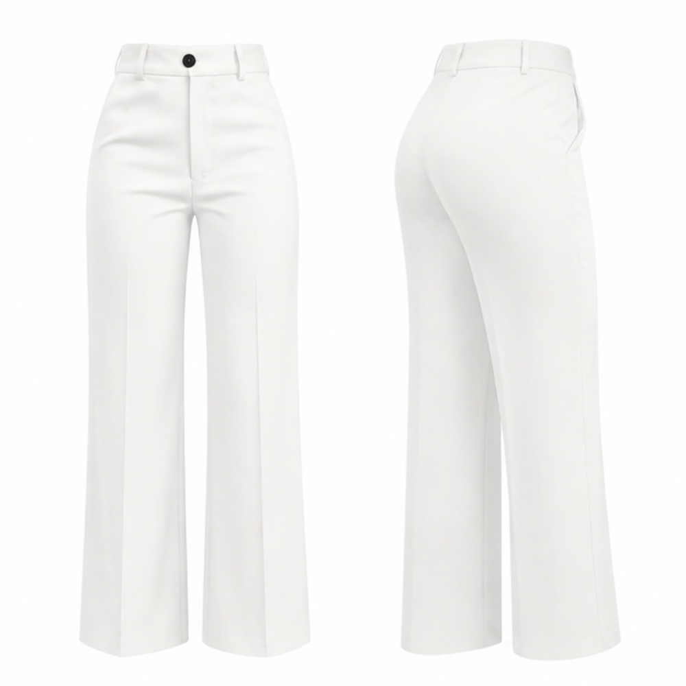 Velora - Women's High-Waist Wide-Leg Trousers with Pockets