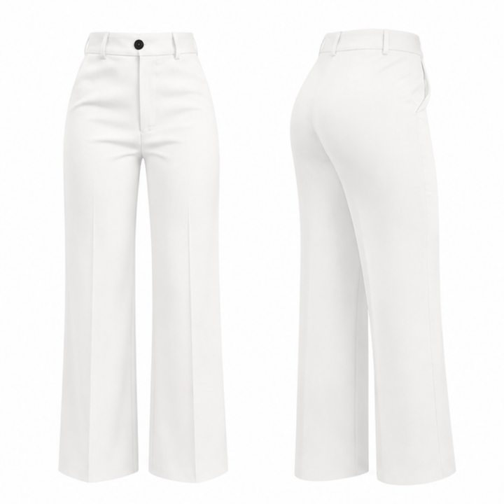 Velora - Women's High-Waist Wide-Leg Trousers with Pockets