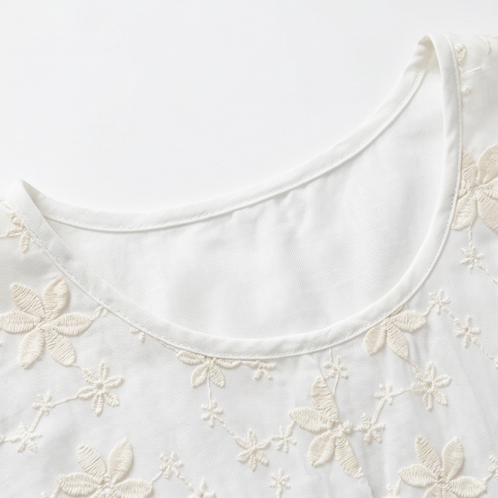 Floralé - Women's Embroidered Floral Peplum Blouse