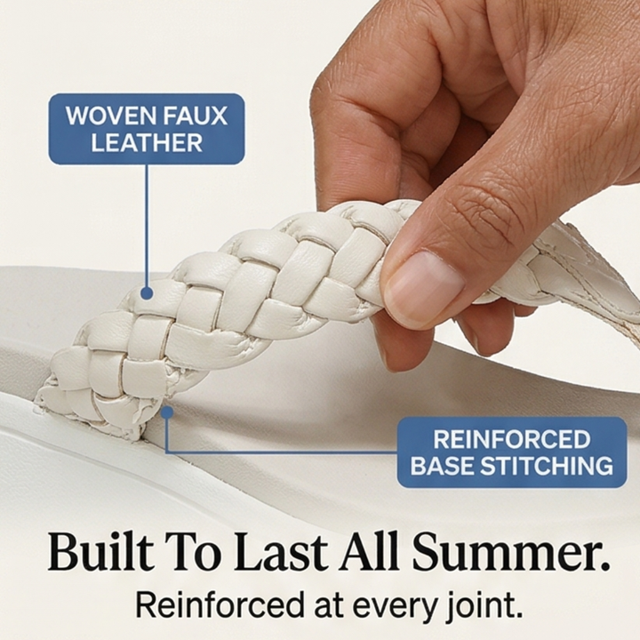 Soléna™ – Braided Platform Sandal for All Day Comfort