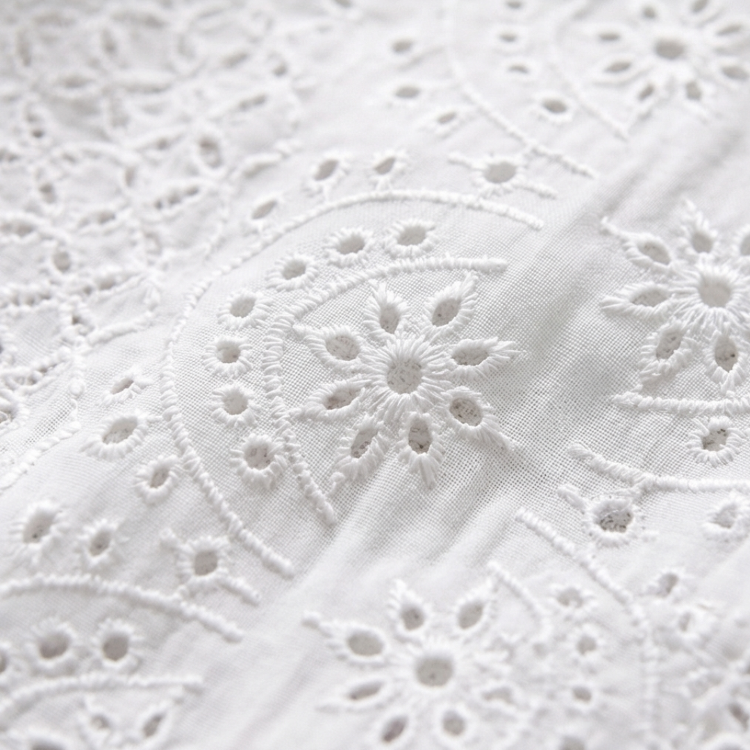 Florelle™ – Embroidered Eyelet Button Blouse