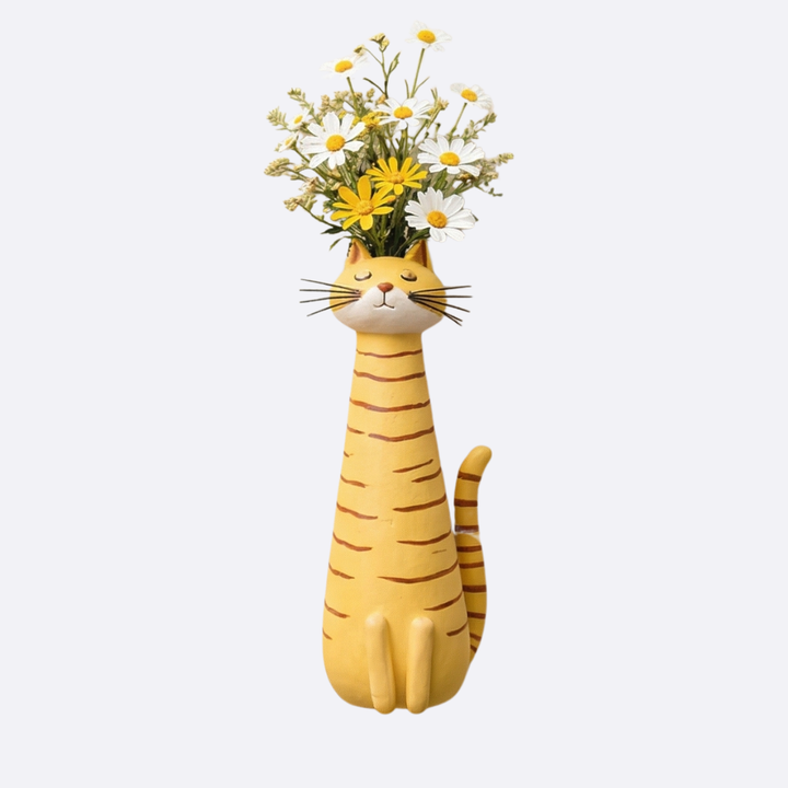 Felina™ – Handmade Ceramic Cat Flower Vase