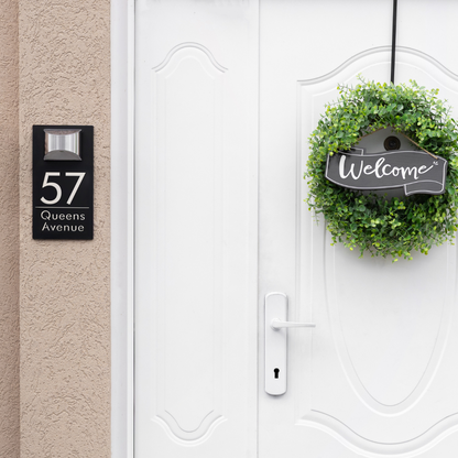 Havenlit™ - Personalized Solar Modern Door Plaque