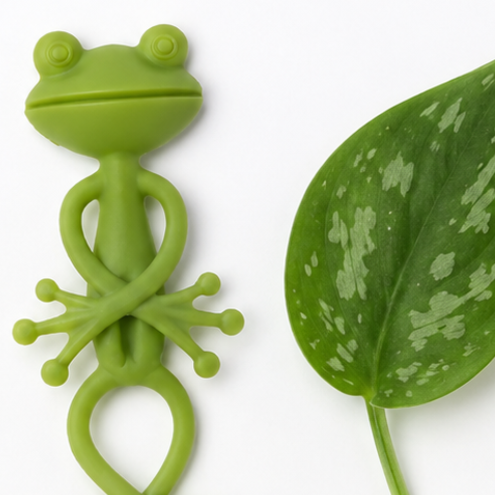 Hoppity – Bendable Silicone Frog Plant Clips, Set of 5 Cute Garden Decor