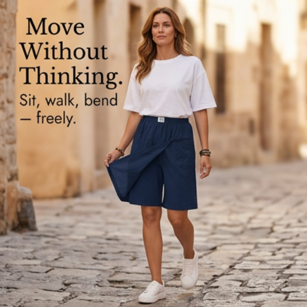 Soléva™ – Wrap-Front Skort with Hidden Shorts