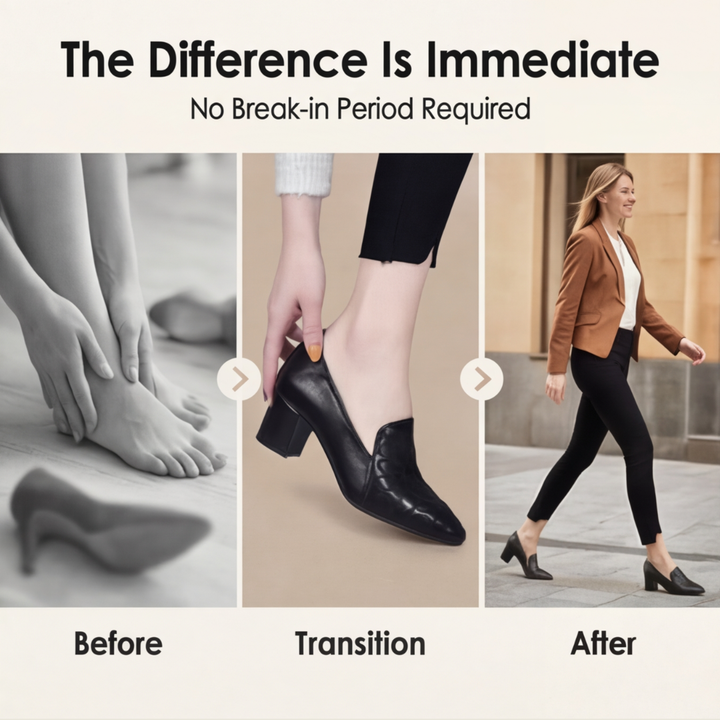 Floressa™ – Embroidered Leather Pumps with Cushioned Heel