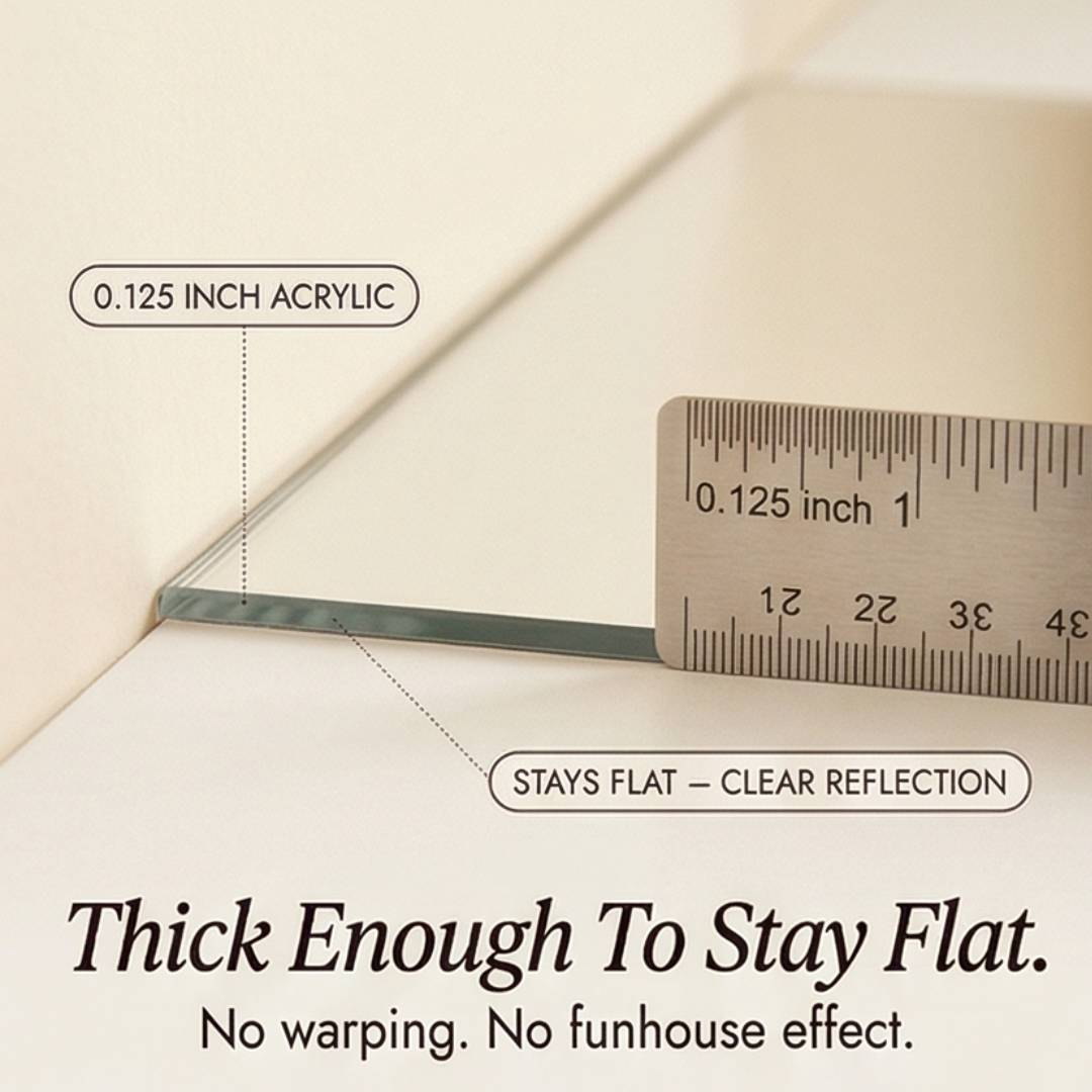 Clearvue™ – Shatterproof Full Length Wall Mirror Tiles