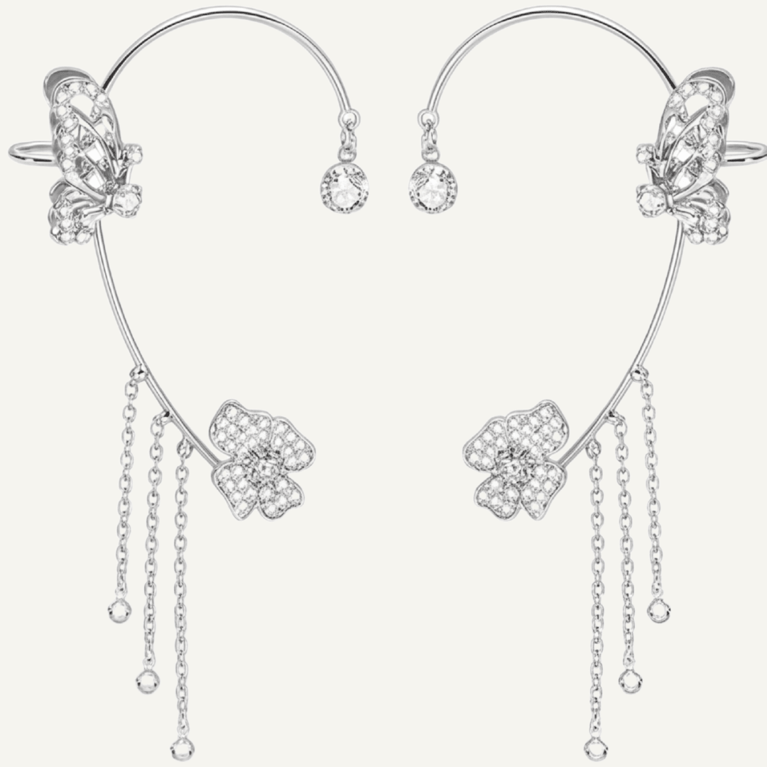 Bellara™ Butterfly Ear Wrap with Flower Tassels