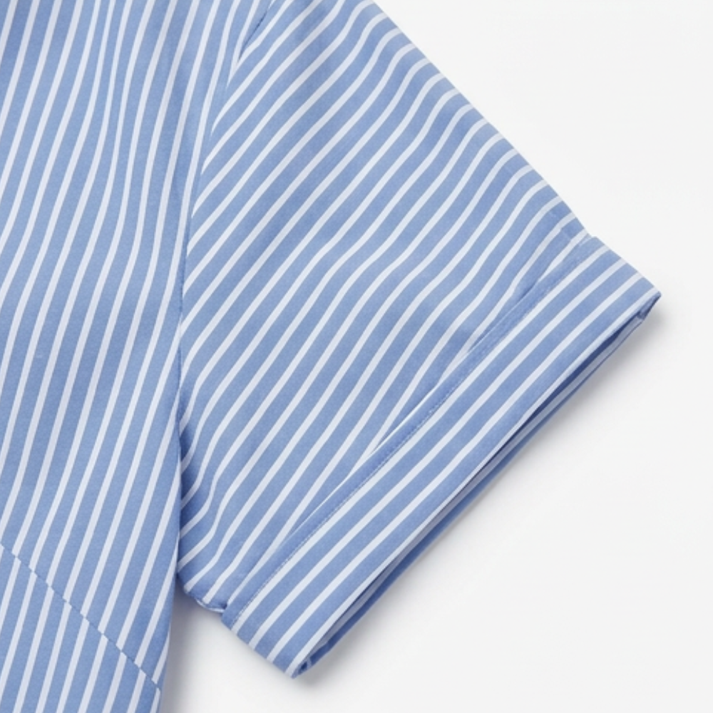 Elira™ – Airy Striped Midi Shirt Dress