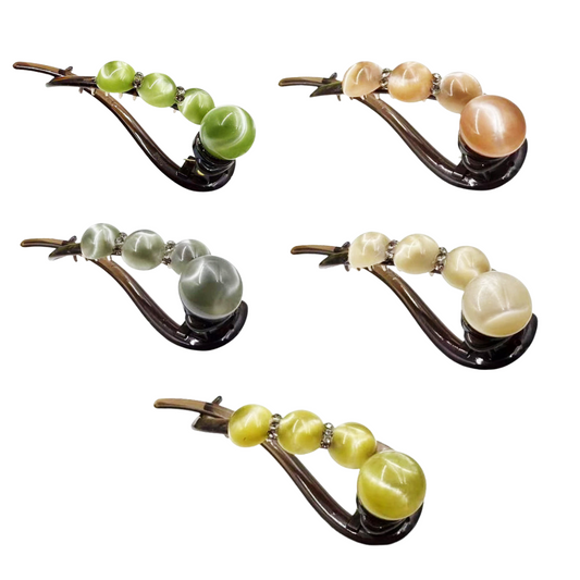 Perlune™ – 5 Cat's Eye Bead Twist Hair Clips (50% Off)