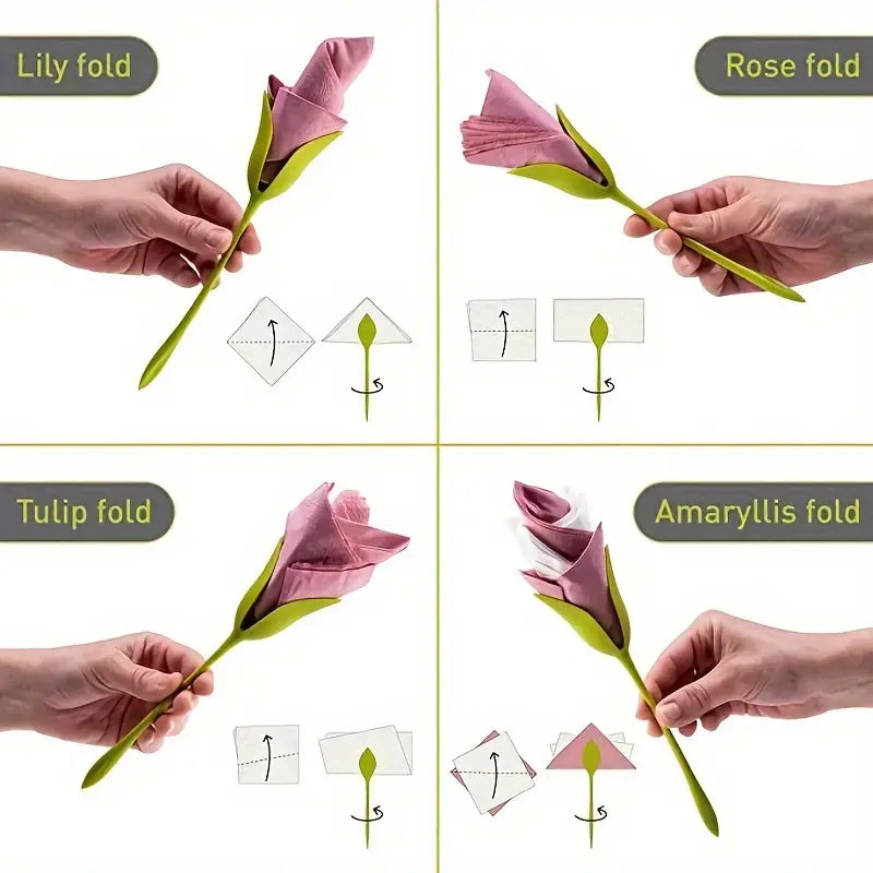 Florenza™ - Roll Napkins into Elegant Flowers (2 Pcs)