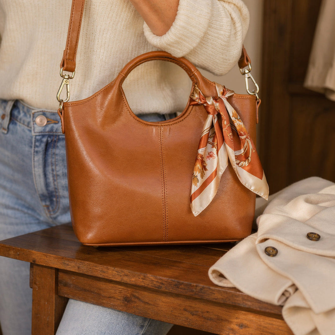 Halona™ – Sculpted Soft Leather Tote