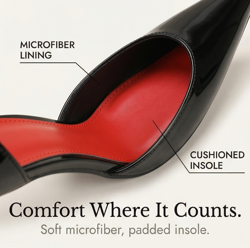 Amelise™ – Patent Pointed Toe Stiletto Heels