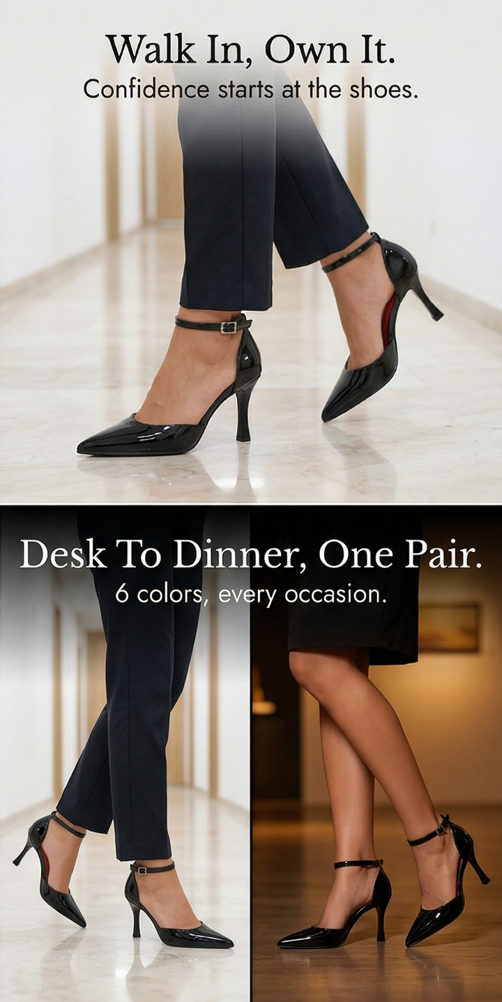 Amelise™ – Patent Pointed Toe Stiletto Heels