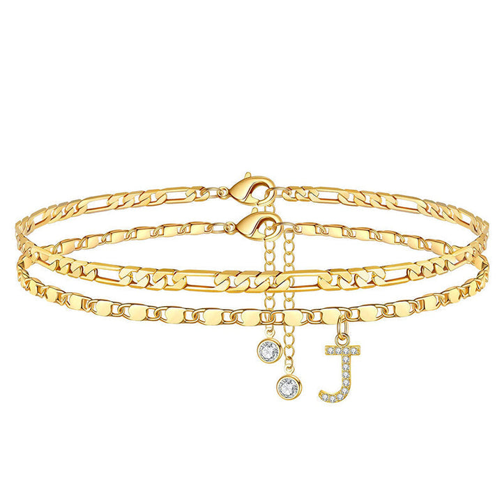 Letterly™ – Letter Layered Anklet