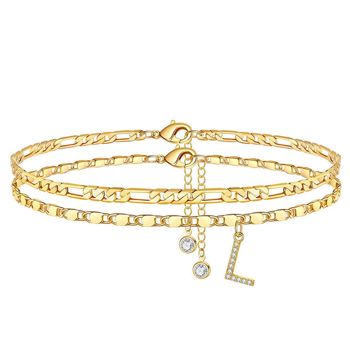 Letterly™ – Letter Layered Anklet