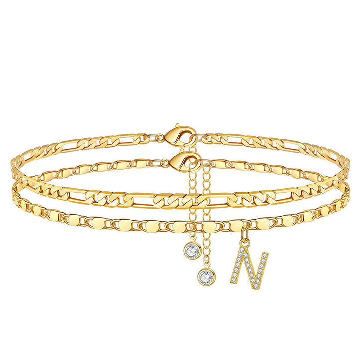 Letterly™ – Letter Layered Anklet