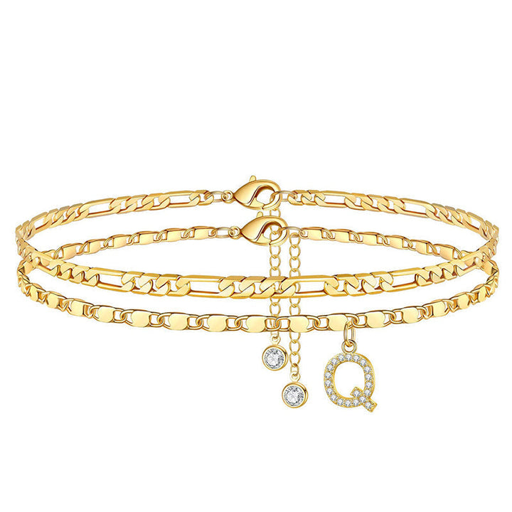 Letterly™ – Letter Layered Anklet
