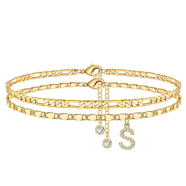 Letterly™ – Letter Layered Anklet