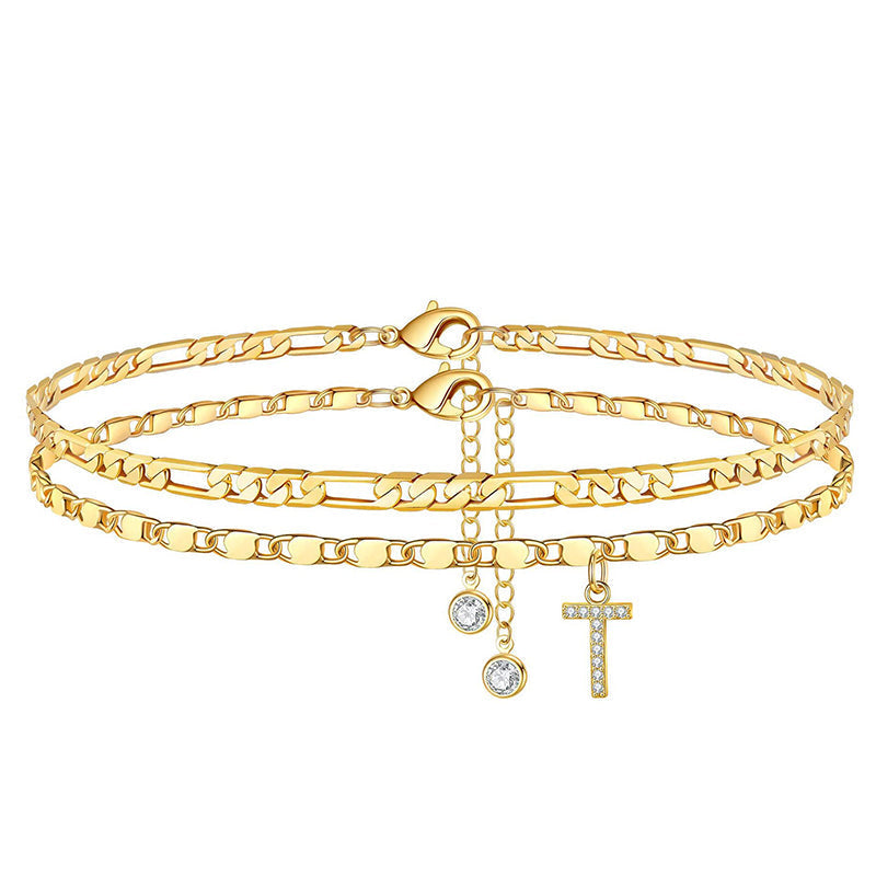 Letterly™ – Letter Layered Anklet