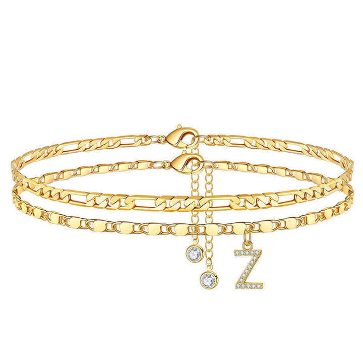 Letterly™ – Letter Layered Anklet