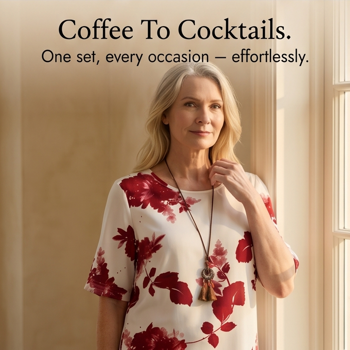 Avery™ Floral Top & Wide-Leg Pants Set