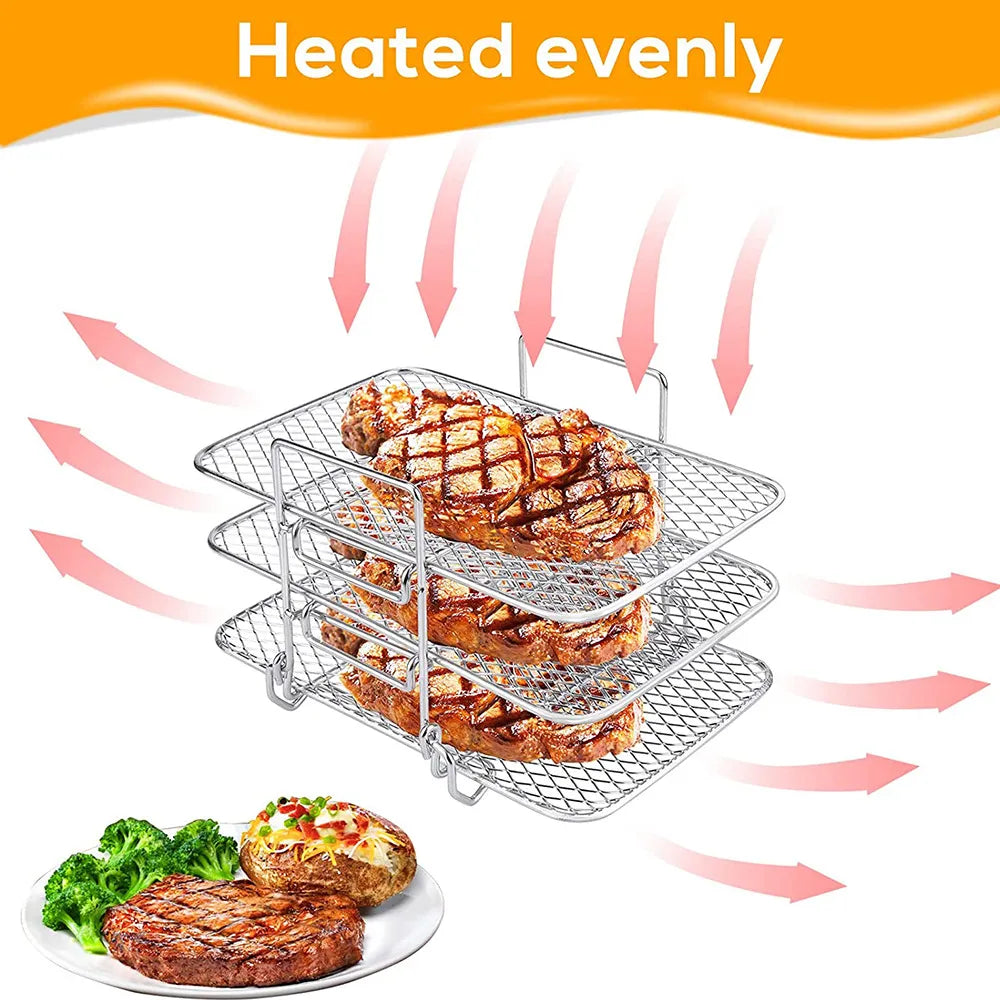 Cravell™ – Stackable Cooking Rack for Even Air Frying (50% Off)