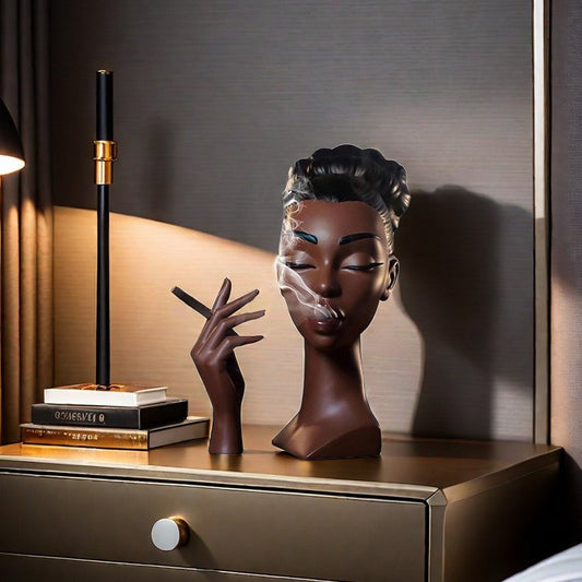Scentra™ - Luxury Black Woman Head Incense Sculpture